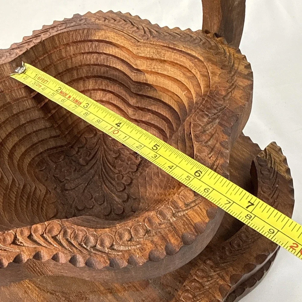 VTG.Folding Spiral Collapsible Wooden Swivel To Close. Afghanistan. bowl 7.5